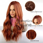 Peruca HM din par sintetic ondulata de 65 cm MQF8111 Aramiu Mixt